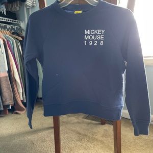 Blue Mickey Mouse Crop Top